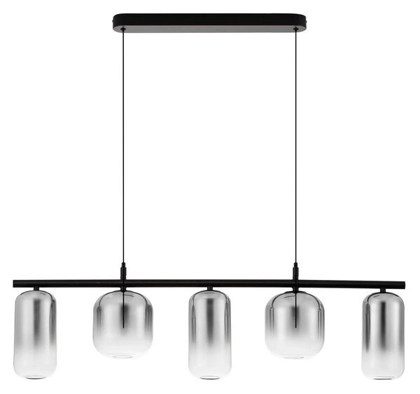 LED černo-šedý moderní lustr Aelia 145