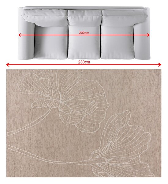 Koberec Velvet beige/sand 160x230 cm