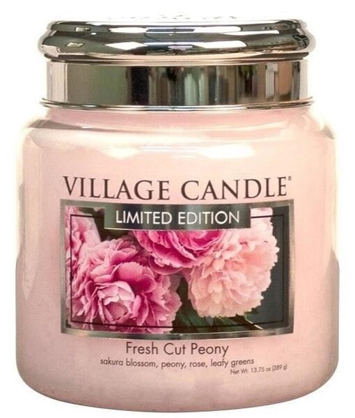Svíčka Village Candle - Fresh Cut Peony 389g