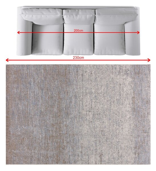 Koberec Breeze beige/raw blue 160x230 cm