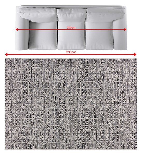 Koberec Breeze beige/charcoal grey 160x230 cm