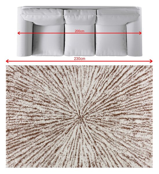 Koberec Softness cream/brown 160x230 cm