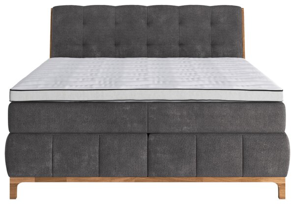 POSTEL BOXSPRING, 160/200 cm, tmavě šedá MID.YOU - Manželské postele, Online Only