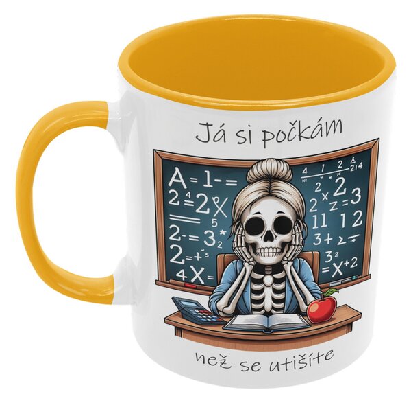 Čekání na ticho #1 | keramický hrnek 330ml, různé barvy - Zlatožlutá