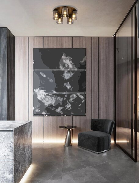 Černo designové stropní svítidlo Mirbi 5