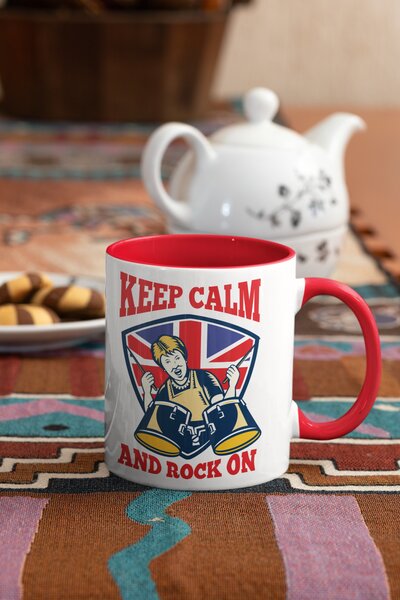 Keep Calm & Rock On #2 | keramický hrnek 330ml