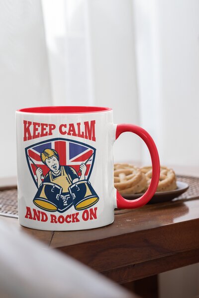 Keep Calm & Rock On #2 | keramický hrnek 330ml