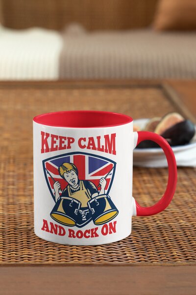 Keep Calm & Rock On #2 | keramický hrnek 330ml