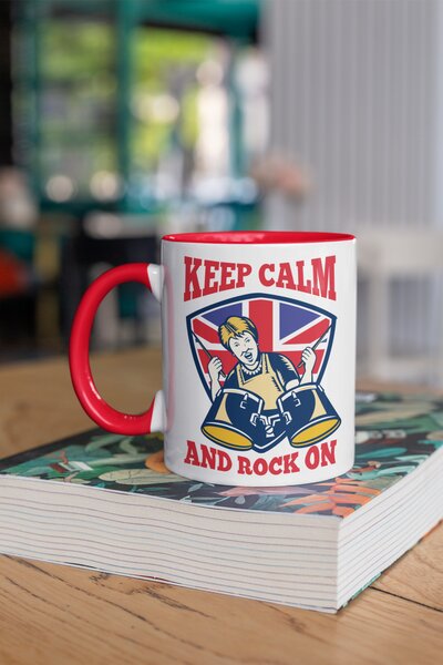 Keep Calm & Rock On #2 | keramický hrnek 330ml