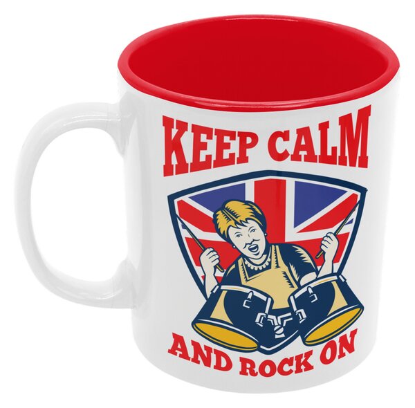 Keep Calm & Rock On #2 | keramický hrnek 330ml