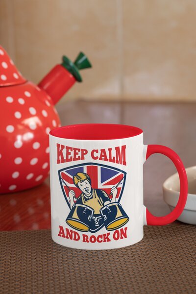 Keep Calm & Rock On #2 | keramický hrnek 330ml