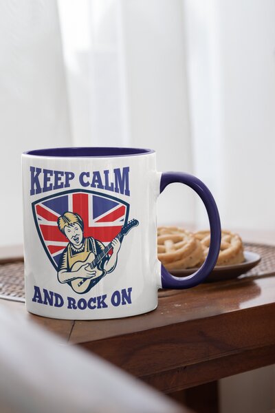 Keep Calm & Rock On #1 | keramický hrnek 330ml