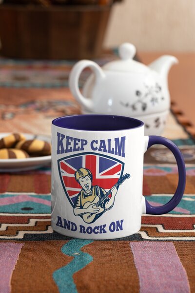 Keep Calm & Rock On #1 | keramický hrnek 330ml