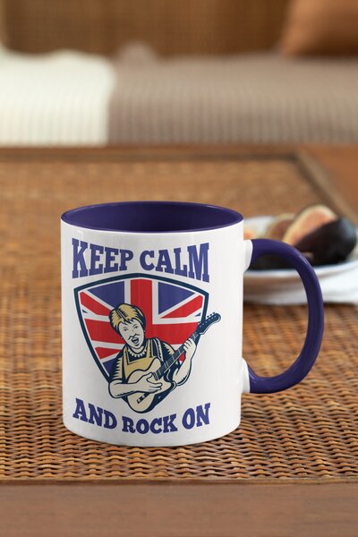 Keep Calm & Rock On #1 | keramický hrnek 330ml