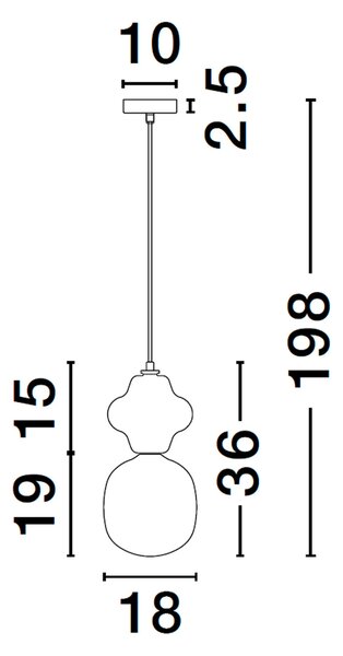 LED zeleno-bílý designový lustr Clio