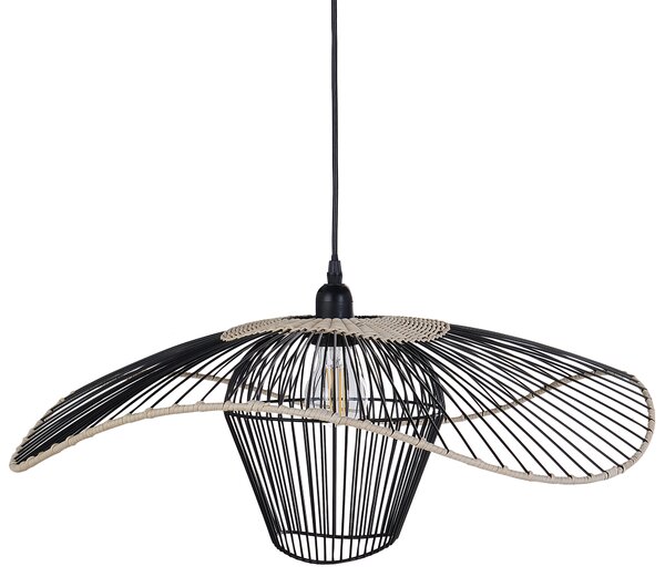 Závěsná lampa LUNGA Kov Černá