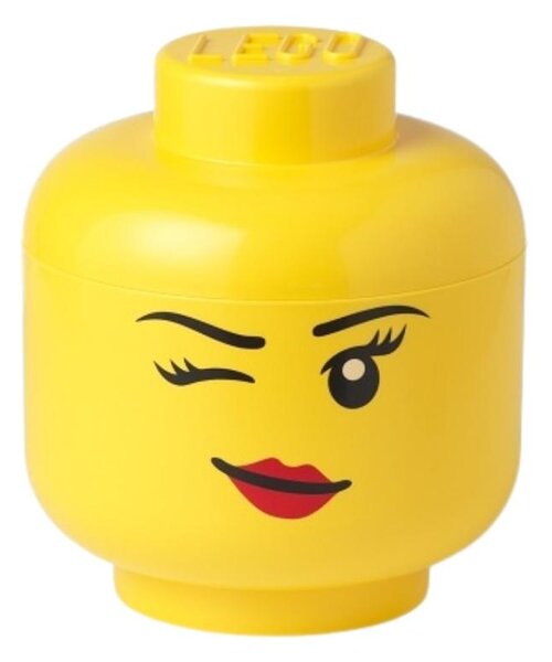 Lego® Žlutý úložný box ve tvaru hlavy LEGO® Whinky 19 cm