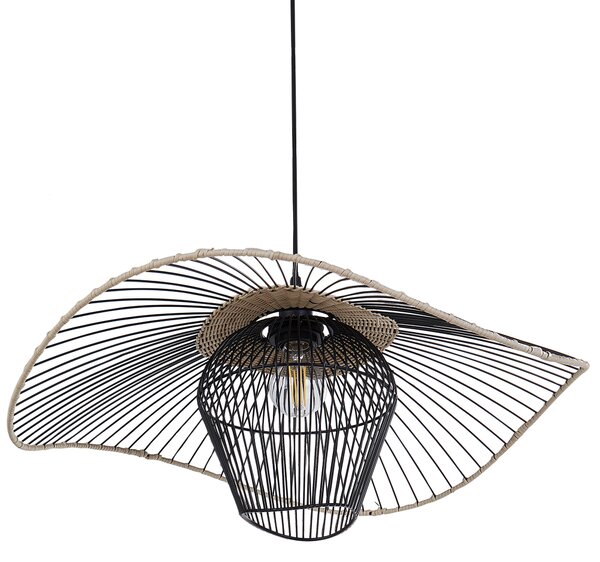 Závěsná lampa LUNGA Kov Černá