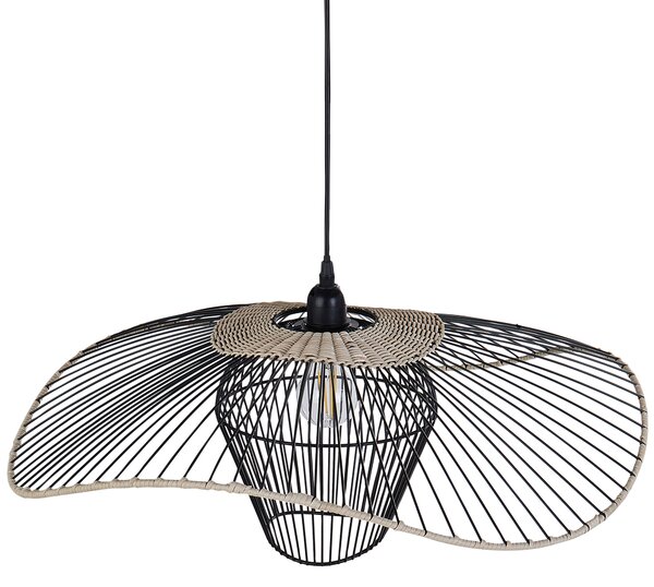 Závěsná lampa LUNGA Kov Černá