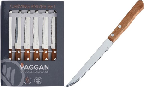 EXCELLENT Nůž steakový sada 6 ks VAGGAN BBQ KO-404001300