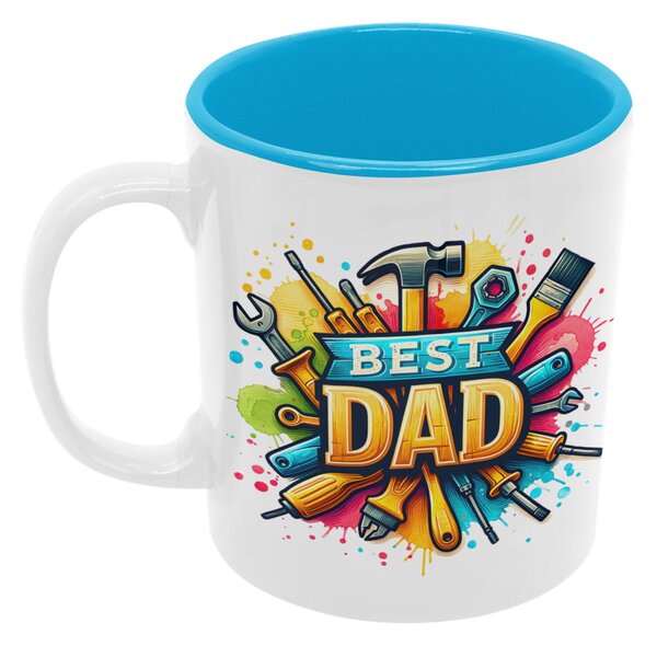 Best Dad Tools | keramický hrnek 330ml, různé barvy - Bílá