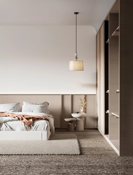 LED šedo-hnědý moderní lustr Damo – Šedá