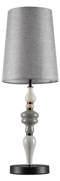 LED šedo-hnědá stolní lampa Damo – Šedá