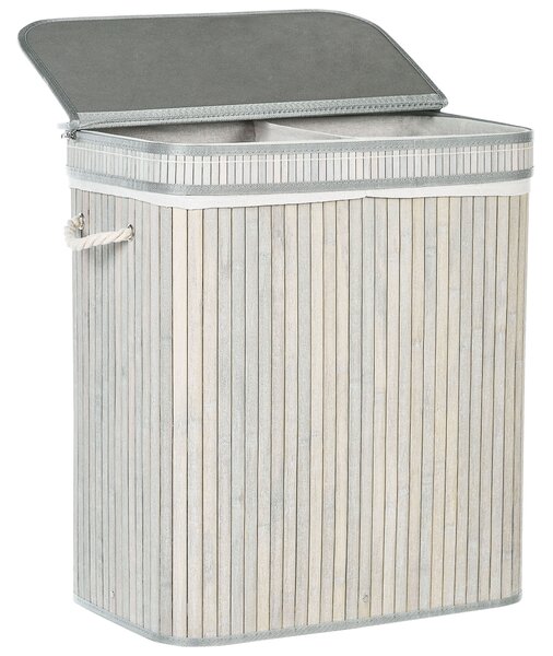 Koš na prádlo KALTHOTA Bambus Šedá 100 L