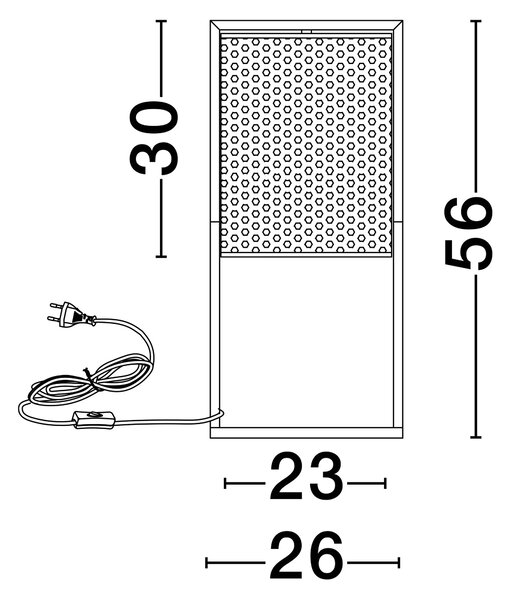 LED přírodní-černá stolní lampa Erto