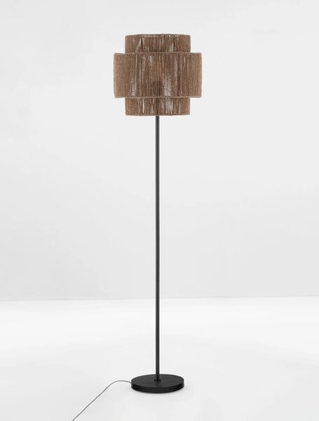 LED přírodně-černá stojací lampa Lito