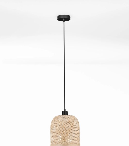 LED přírodní-černý designový lustr Intra