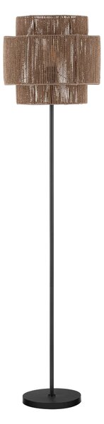 LED přírodně-černá stojací lampa Lito