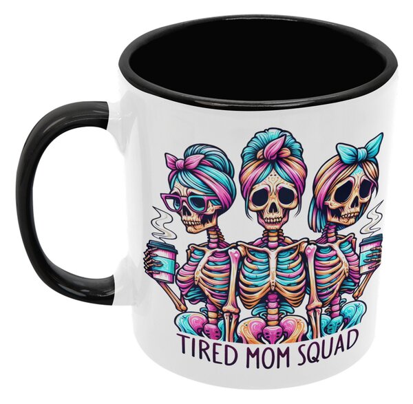 Tired Mom Squad | keramický hrnek 330ml, různé barvy - Růžová světlá