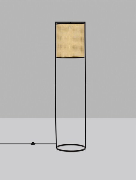 LED přírodně-černá stojací lampa Erto