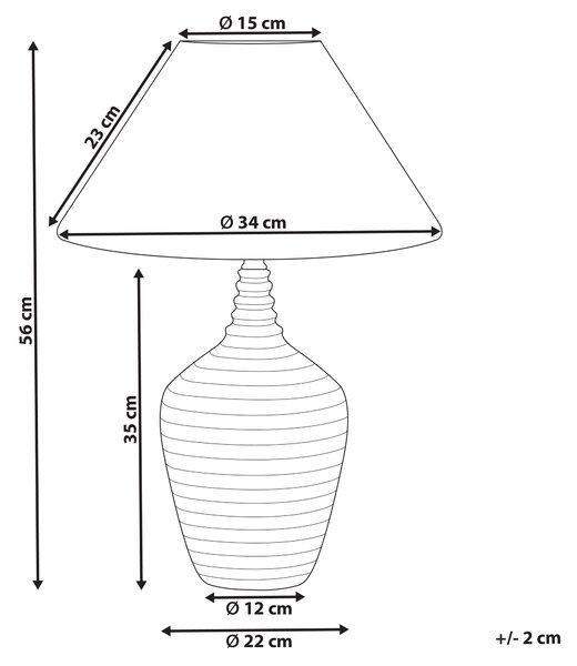 Stolní lampa CELESTE Keramika Béžová