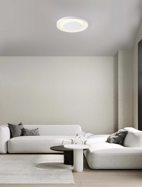 LED stmívatelné bílé moderní stropní svítidlo Pada – Bílá