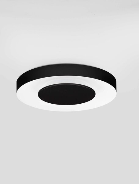 LED stmívatelné černo-bílé designové stropní svítidlo Pada – Černá