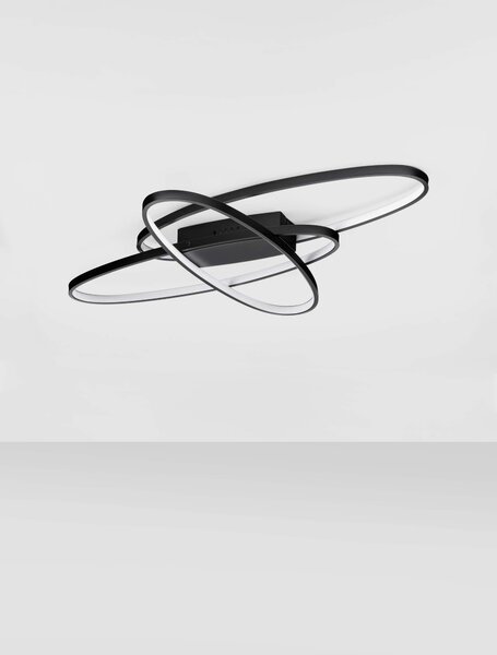 LED stmívatelné černé designové stropní svítidlo Ipon