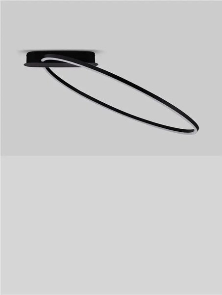 LED stmívatelné černé designové stropní svítidlo Kiklos – Černá