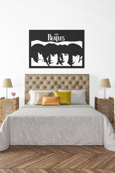 The Beatles #1 | samolepka na zeď, různé rozměry - Černá, 29x20 cm
