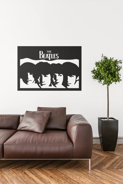 The Beatles #1 | samolepka na zeď, různé rozměry - Černá, 29x20 cm