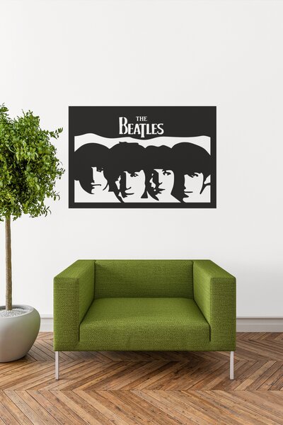 The Beatles #1 | samolepka na zeď, různé rozměry - Černá, 29x20 cm