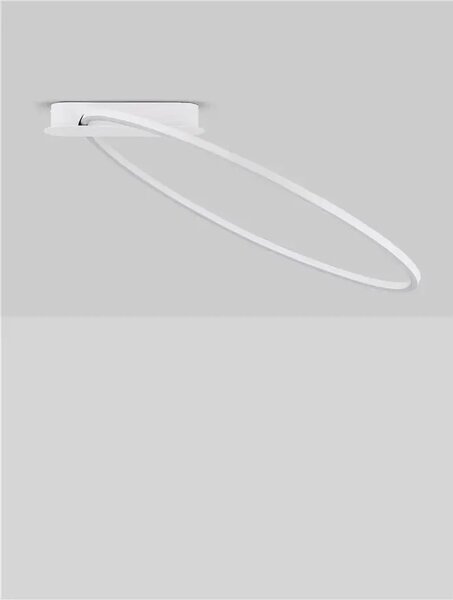 LED stmívatelné bílé moderní stropní svítidlo Kiklos – Bílá