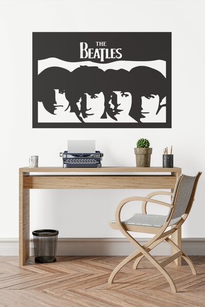 The Beatles #1 | samolepka na zeď, různé rozměry - Černá, 29x20 cm