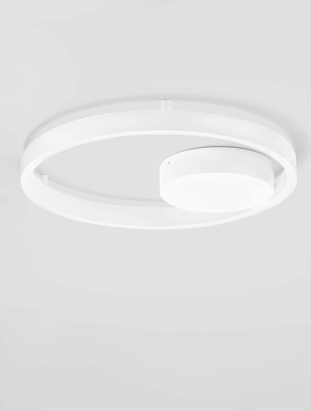 LED stmívatelné bílé designové stropní svítidlo Hedra – Bílá