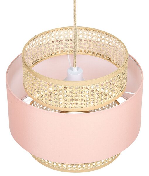 Závěsná lampa YUMURI Ratan Broskvová