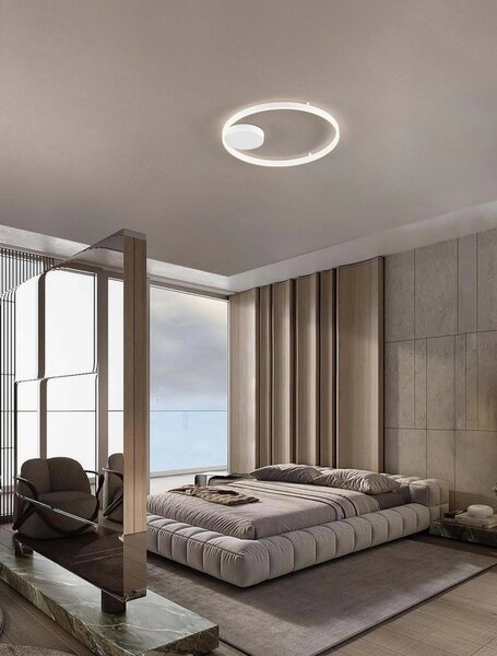 LED stmívatelné bílé designové stropní svítidlo Hedra 60W – Bílá