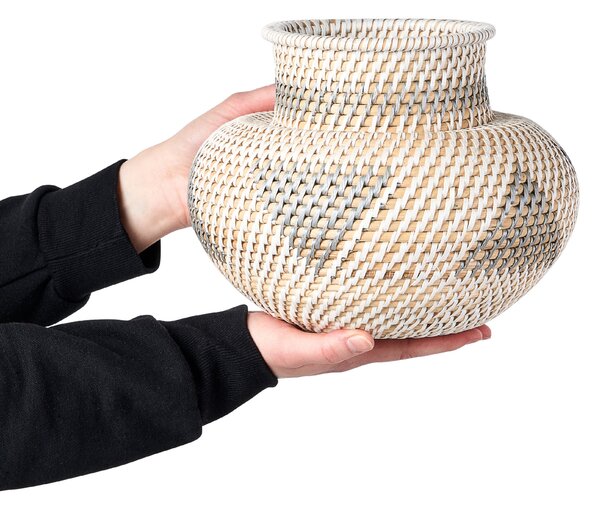 Dekorativní váza ASAHAN 22 cm Ratan Přírodní