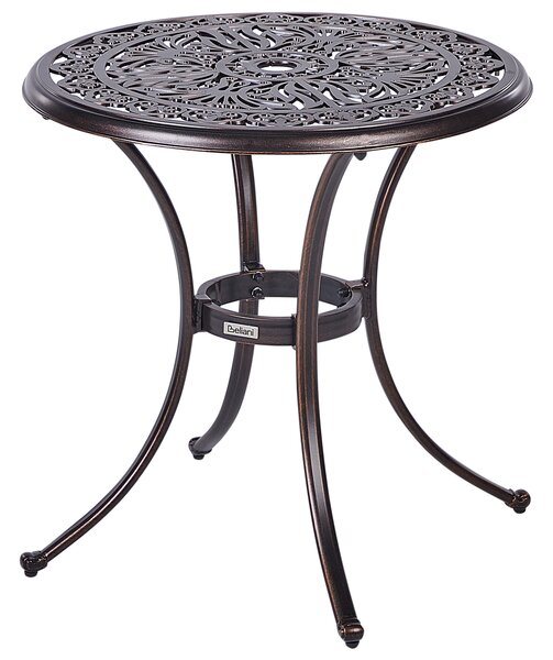 Bistro stolek ANDALO 68 cm 68 cm Kov Hnědá