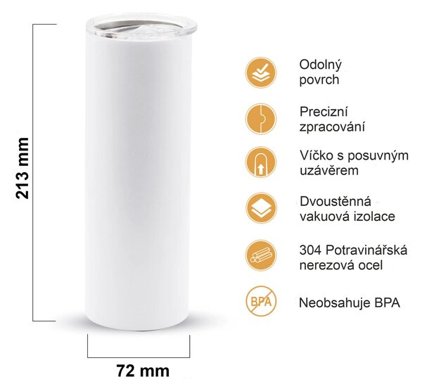 Diamond Boss Lady | nerezový termohrnek 600ml s kovovým brčkem